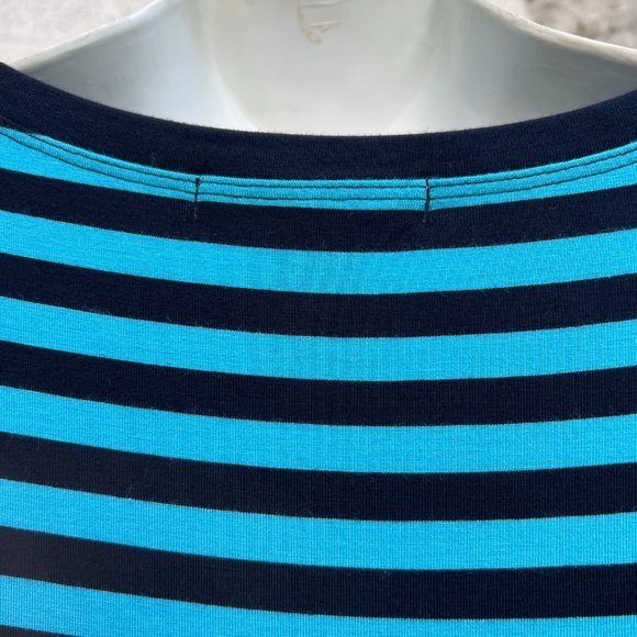 Kate & Mallory Long Sleeve Scoop Neck Mini Dress Black & Turquoise Size Small - Picture 6 of 8